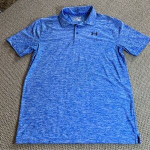 Under Armour Boys Blue Short Sleeve Polo Shirt-youth xl